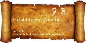 Feichtinger Matild névjegykártya